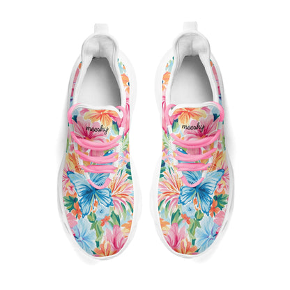 meeshy AIR Athletic Sneaker - Colorful Butterfly v1 - Damen Sneaker JLR Design