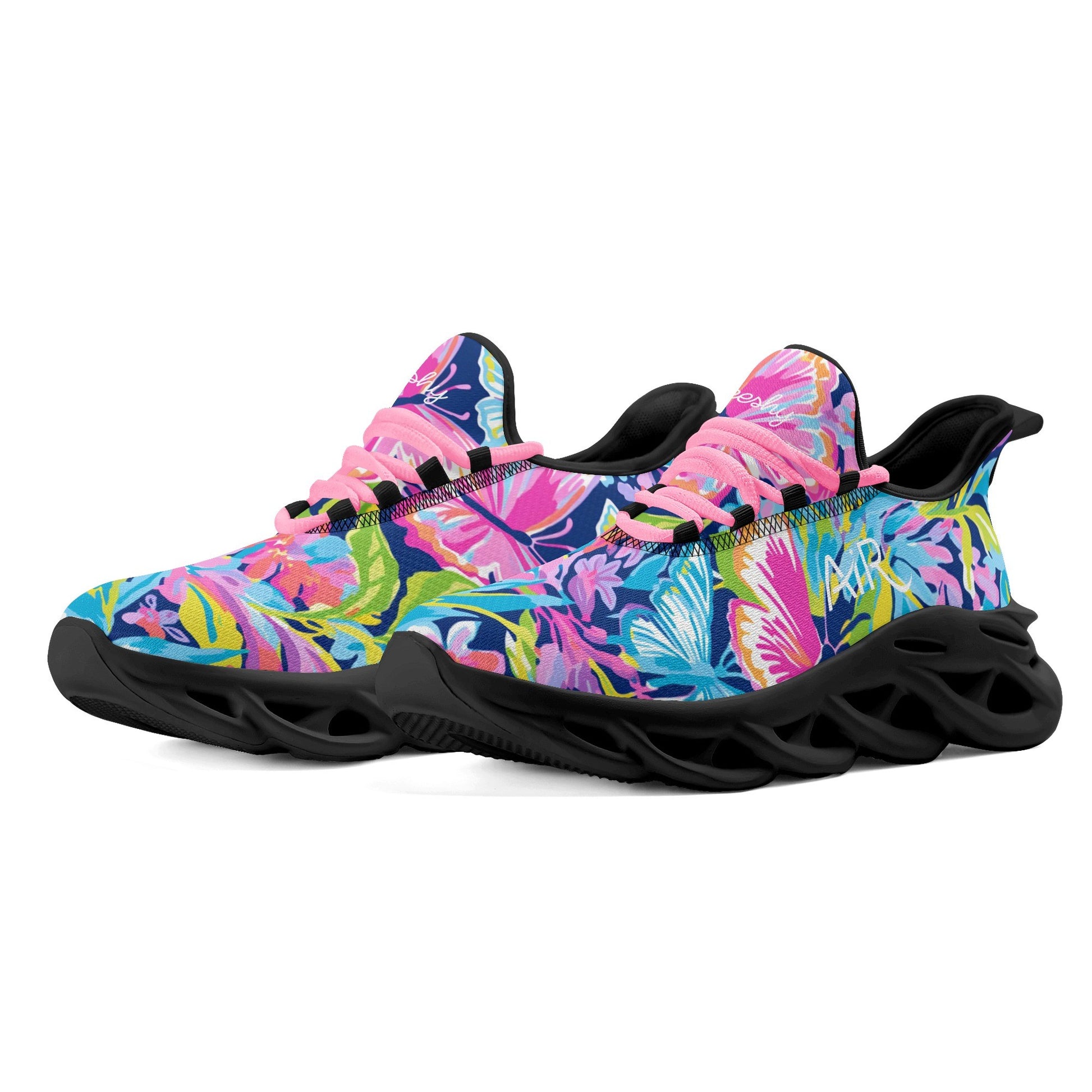 meeshy AIR Athletic Sneaker - Colorful Butterfly v2 - Damen Sneaker JLR Design