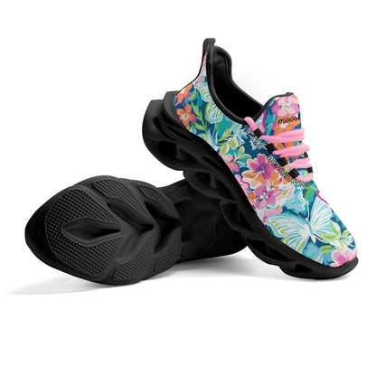 meeshy AIR Athletic Sneaker - Colorful Butterfly v3 - Damen Sneaker JLR Design