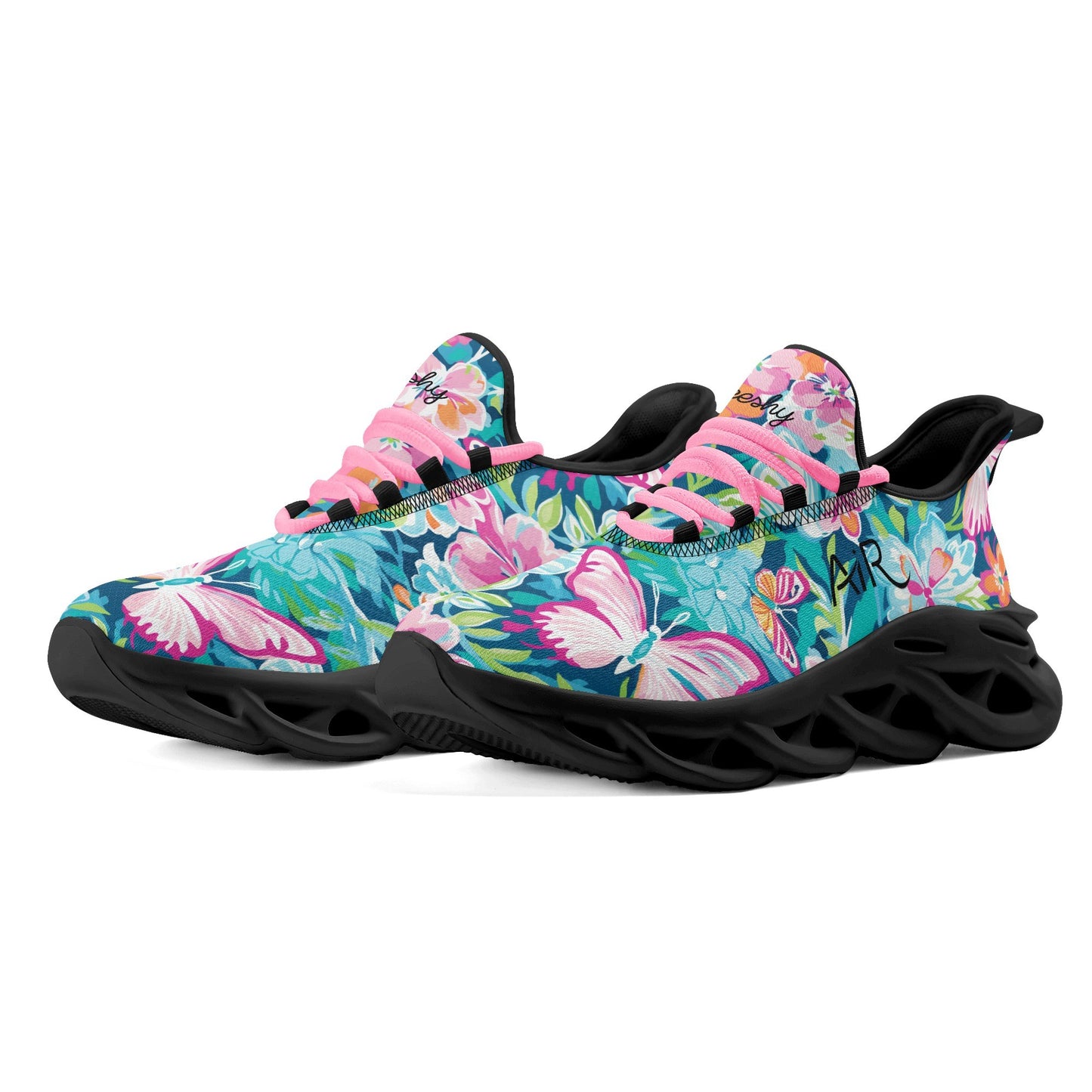 meeshy AIR Athletic Sneaker - Colorful Butterfly v3 - Damen Sneaker JLR Design