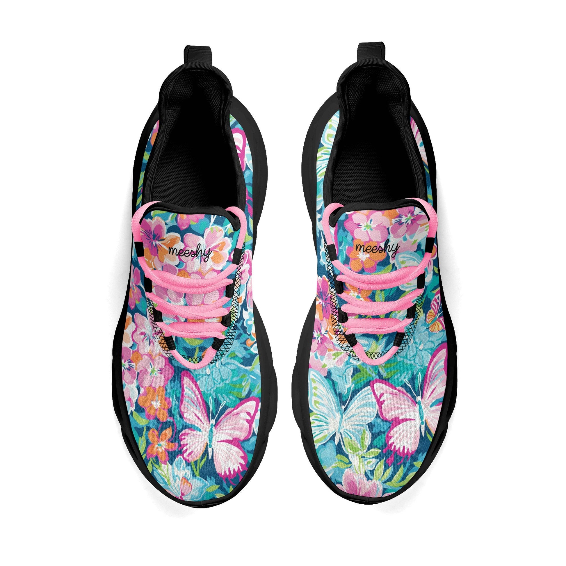 meeshy AIR Athletic Sneaker - Colorful Butterfly v3 - Damen Sneaker JLR Design