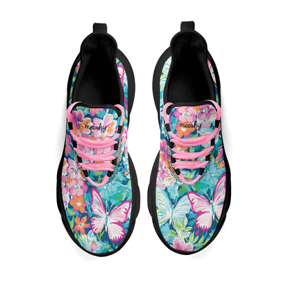 meeshy AIR Athletic Sneaker - Colorful Butterfly v3 - Damen Sneaker JLR Design