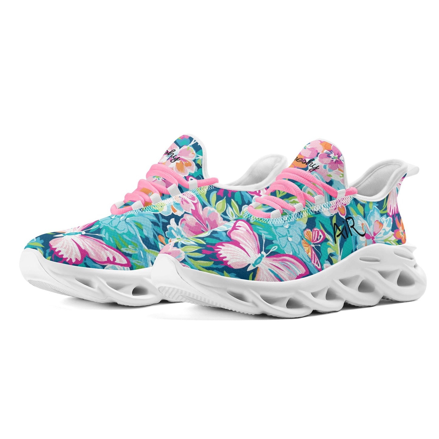 meeshy AIR Athletic Sneaker - Colorful Butterfly v3 - Damen Sneaker JLR Design