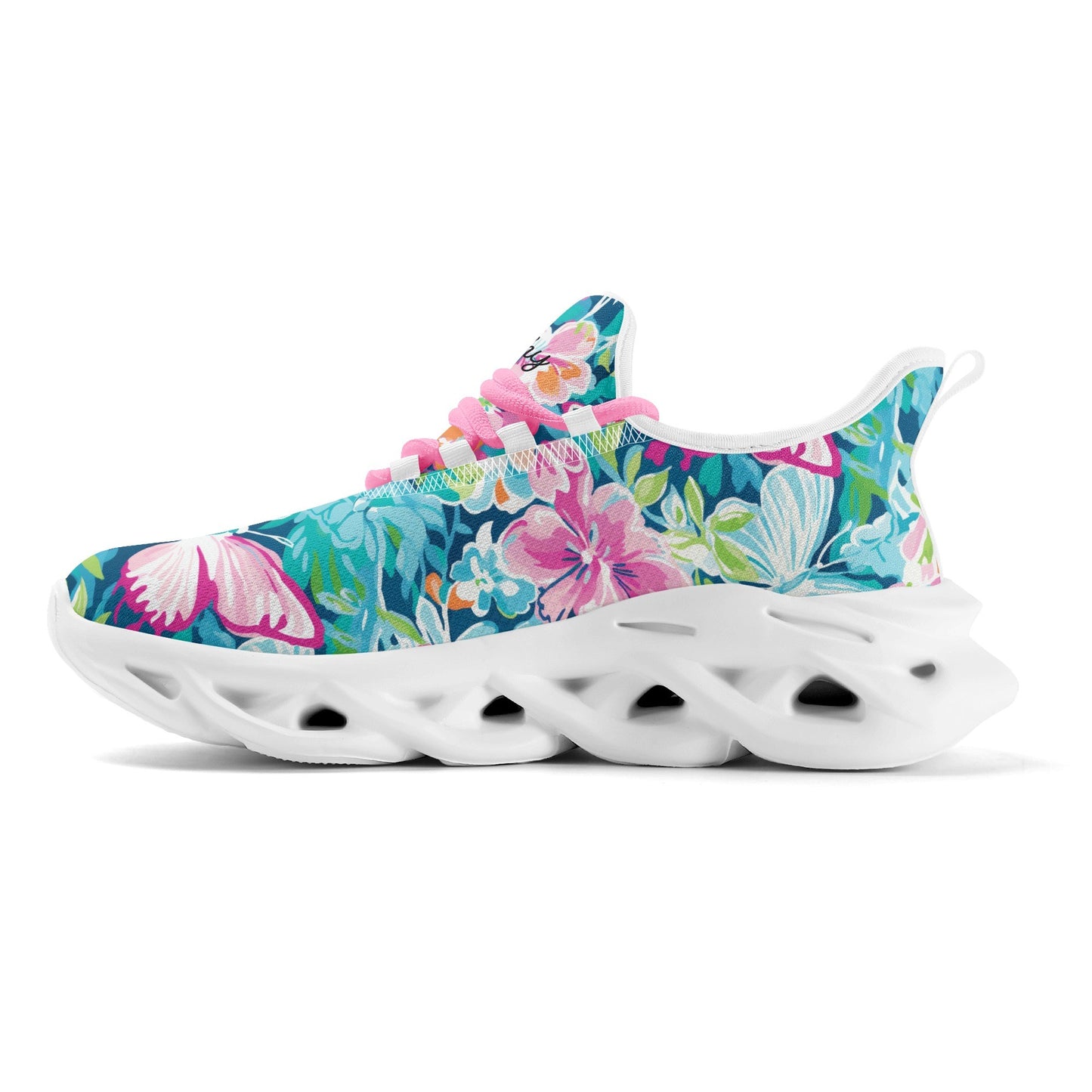 meeshy AIR Athletic Sneaker - Colorful Butterfly v3 - Damen Sneaker JLR Design