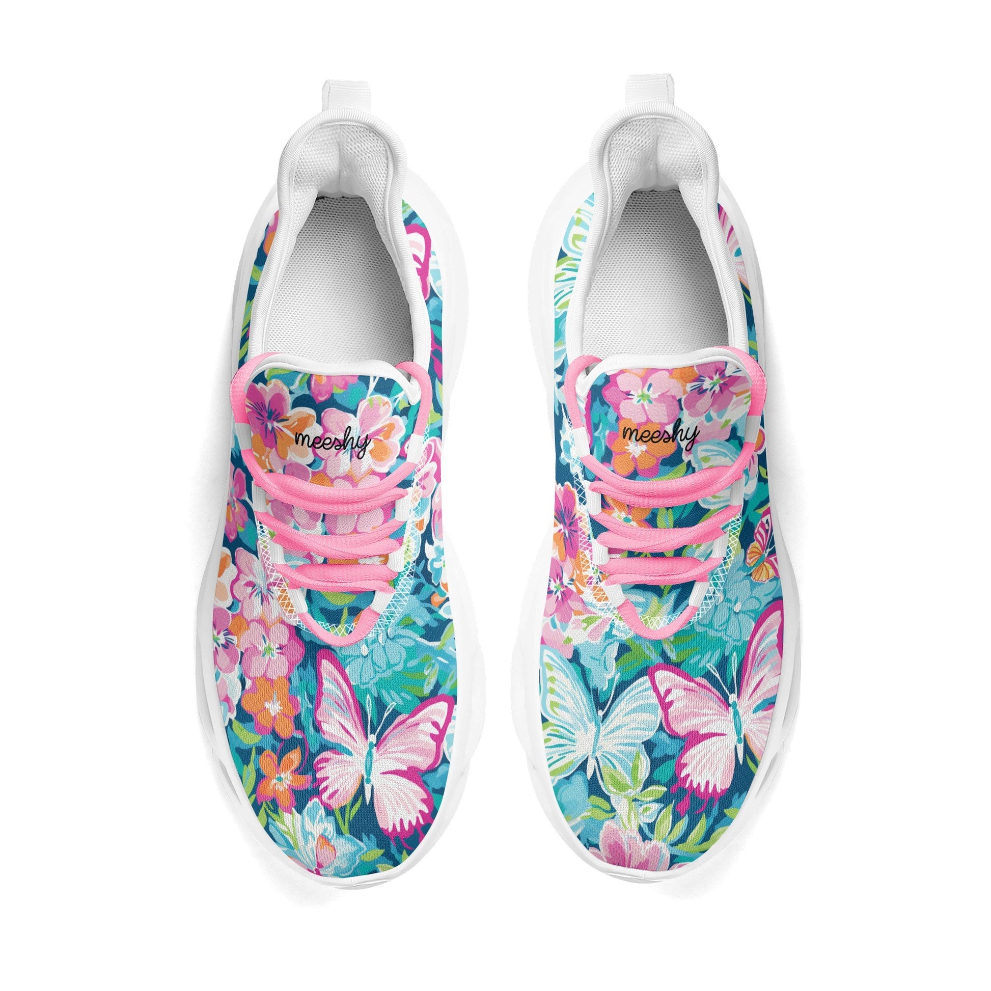 meeshy AIR Athletic Sneaker - Colorful Butterfly v3 - Damen Sneaker JLR Design