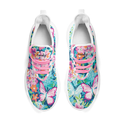 meeshy AIR Athletic Sneaker - Colorful Butterfly v3 - Damen Sneaker JLR Design