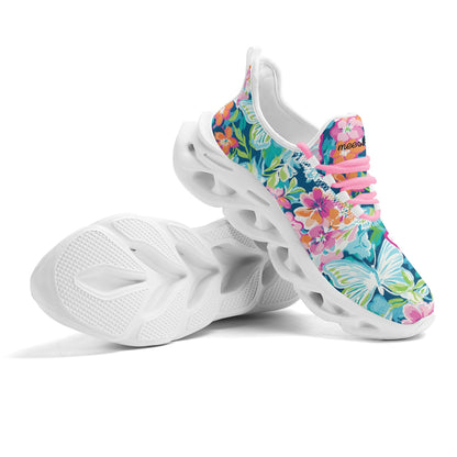 meeshy AIR Athletic Sneaker - Colorful Butterfly v3 - Damen Sneaker JLR Design