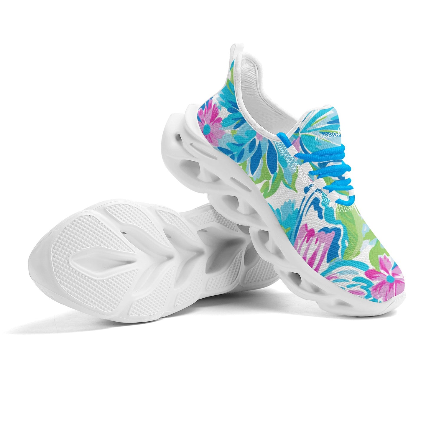 meeshy AIR Athletic Sneaker - Colorful Butterfly v4 - Damen Sneaker JLR Design