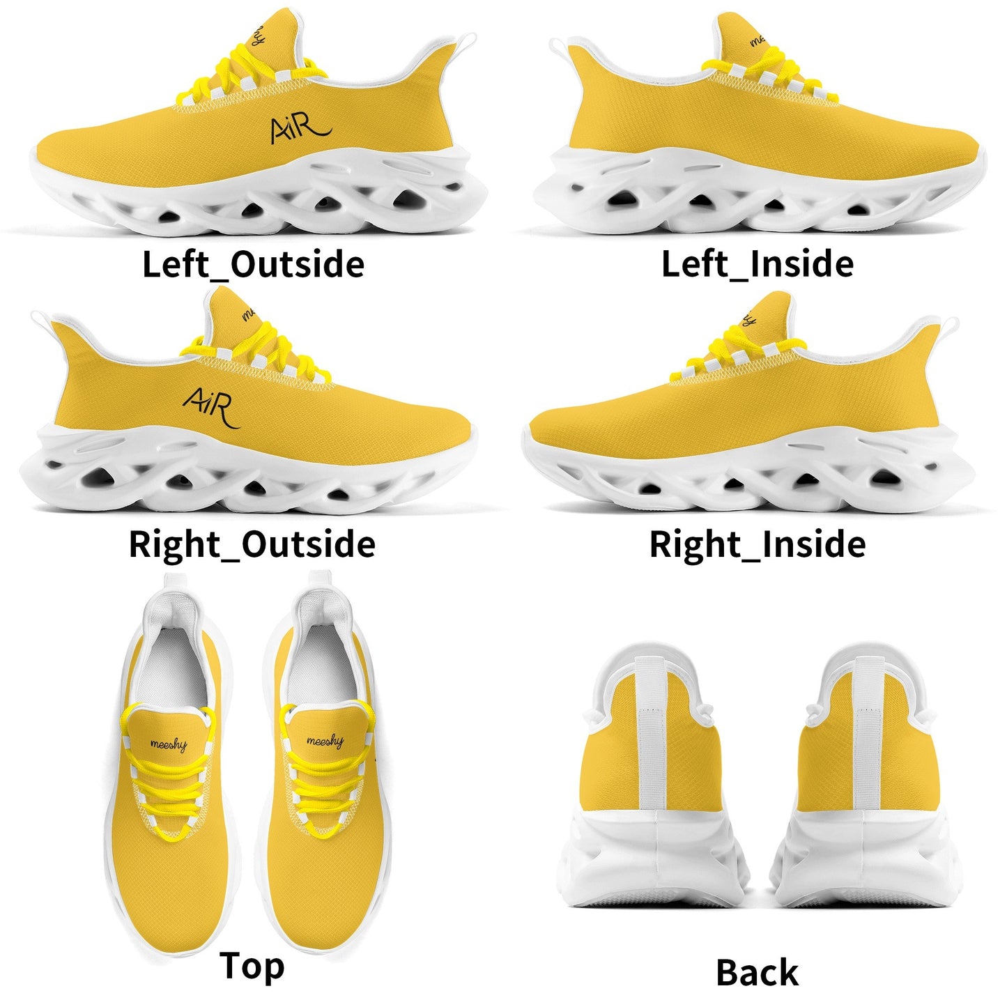 meeshy AIR Athletic Sneaker - Gelb - Damen Sneaker JLR Design