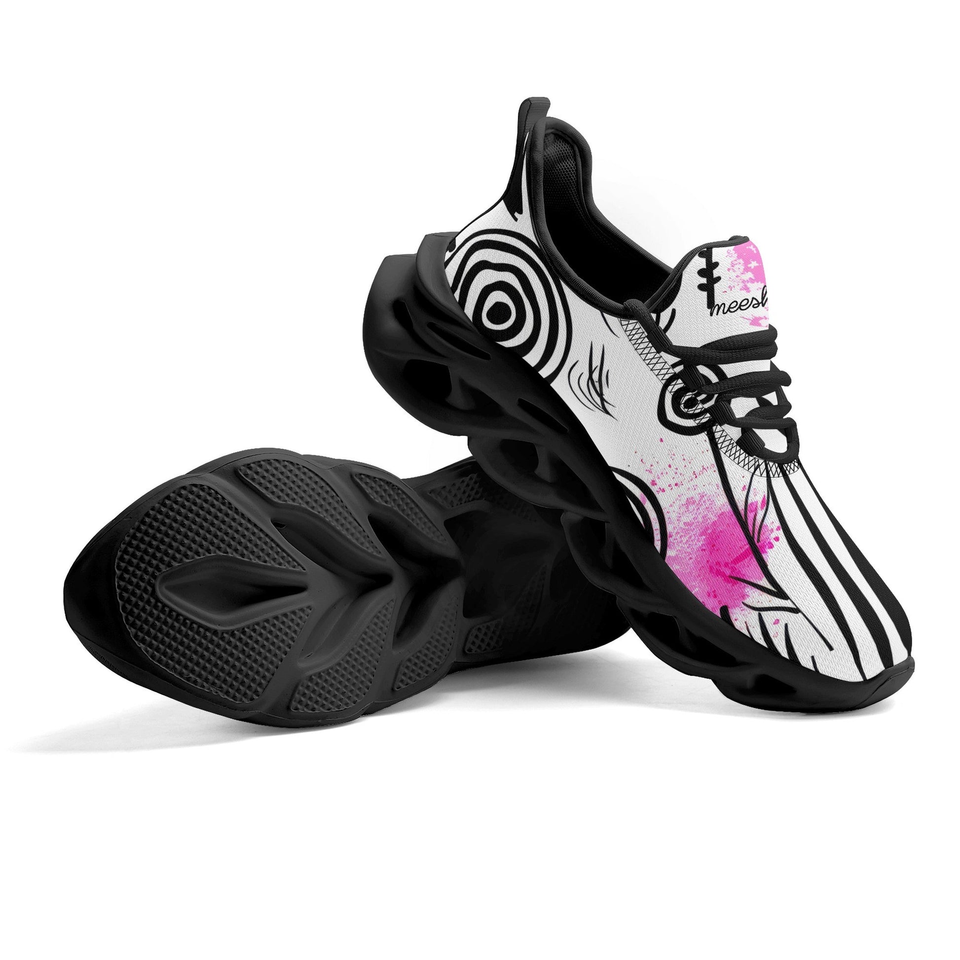 meeshy AIR Athletic Sneaker - Graffiti Flowers v1 - Damen Sneaker JLR Design