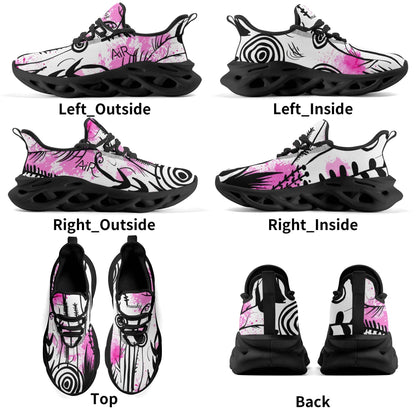 meeshy AIR Athletic Sneaker - Graffiti Flowers v1 - Damen Sneaker JLR Design