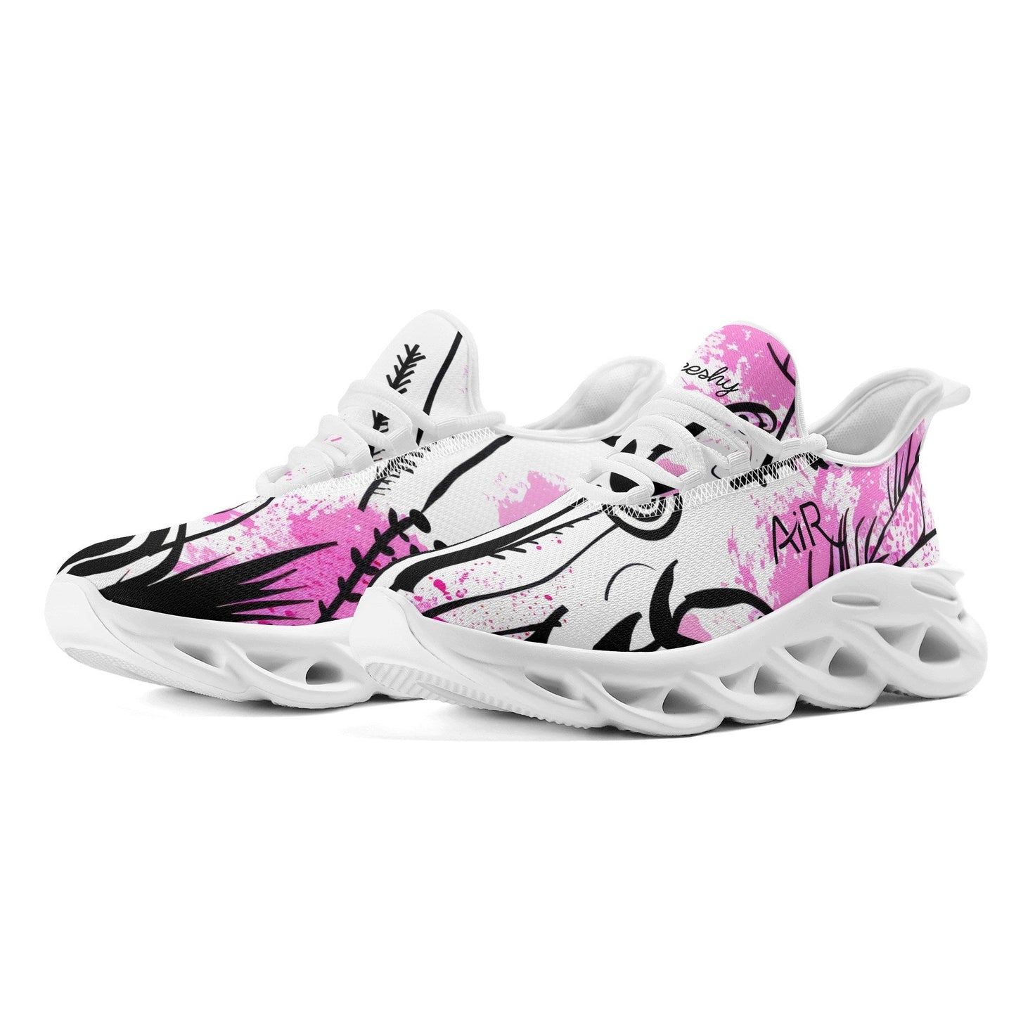 meeshy AIR Athletic Sneaker - Graffiti Flowers v1 - Damen Sneaker JLR Design
