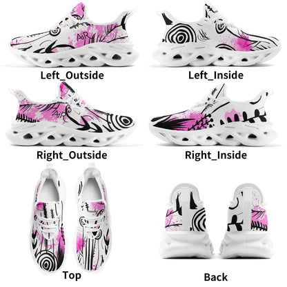 meeshy AIR Athletic Sneaker - Graffiti Flowers v1 - Damen Sneaker JLR Design