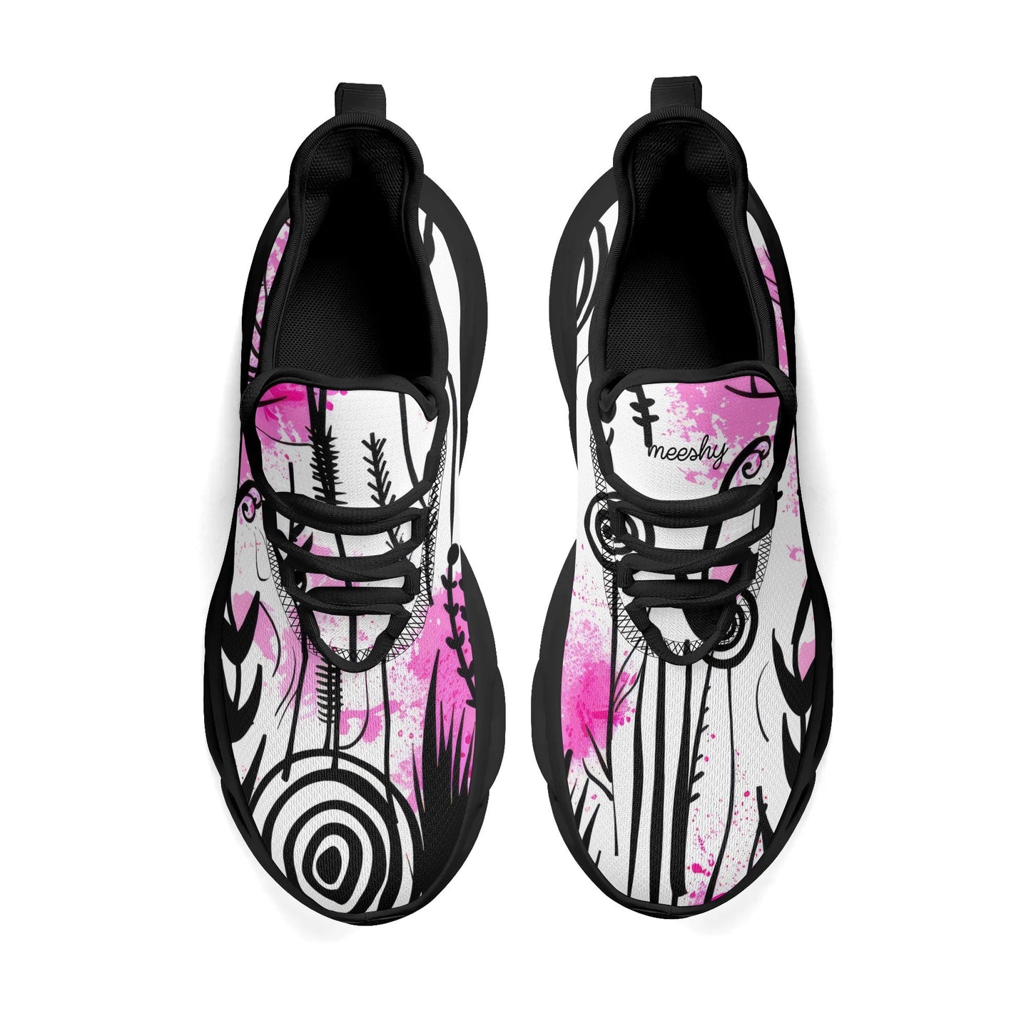 meeshy AIR Athletic Sneaker - Graffiti Flowers v1 - Herren Sneaker JLR Design