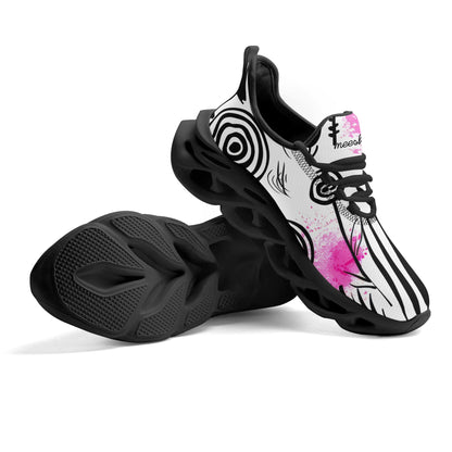 meeshy AIR Athletic Sneaker - Graffiti Flowers v1 - Herren Sneaker JLR Design