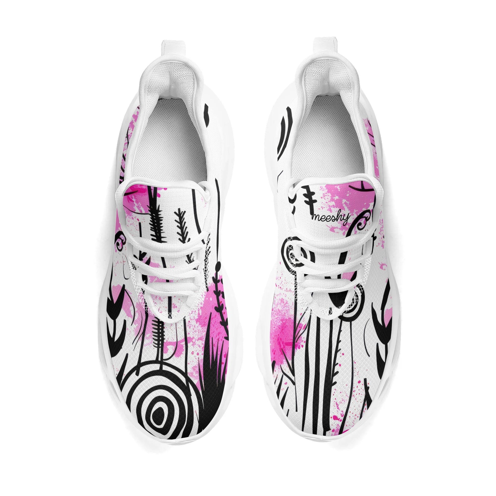meeshy AIR Athletic Sneaker - Graffiti Flowers v1 - Herren Sneaker JLR Design