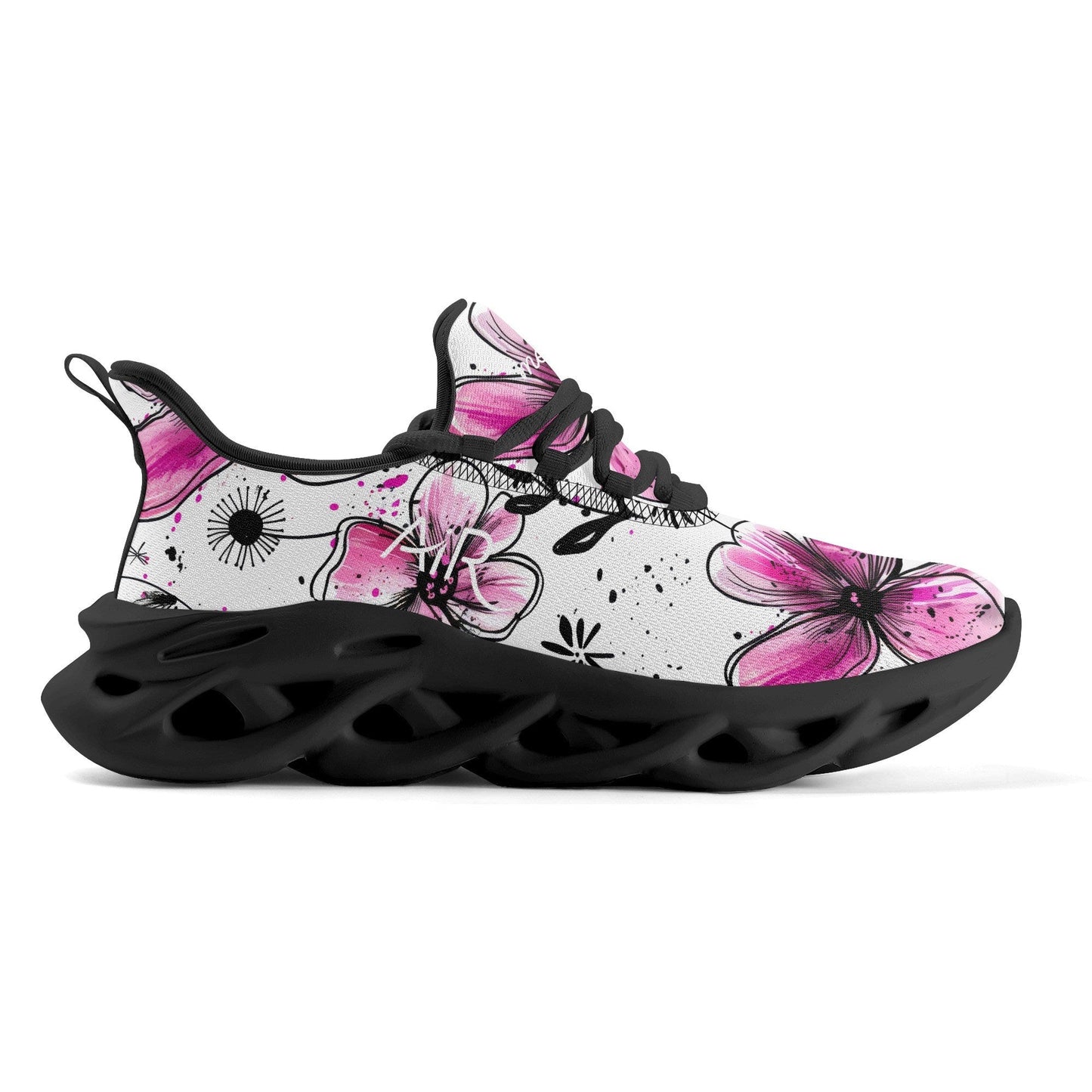 meeshy AIR Athletic Sneaker - Graffiti Flowers v2 - Damen Sneaker JLR Design