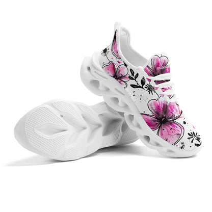 meeshy AIR Athletic Sneaker - Graffiti Flowers v2 - Damen Sneaker JLR Design