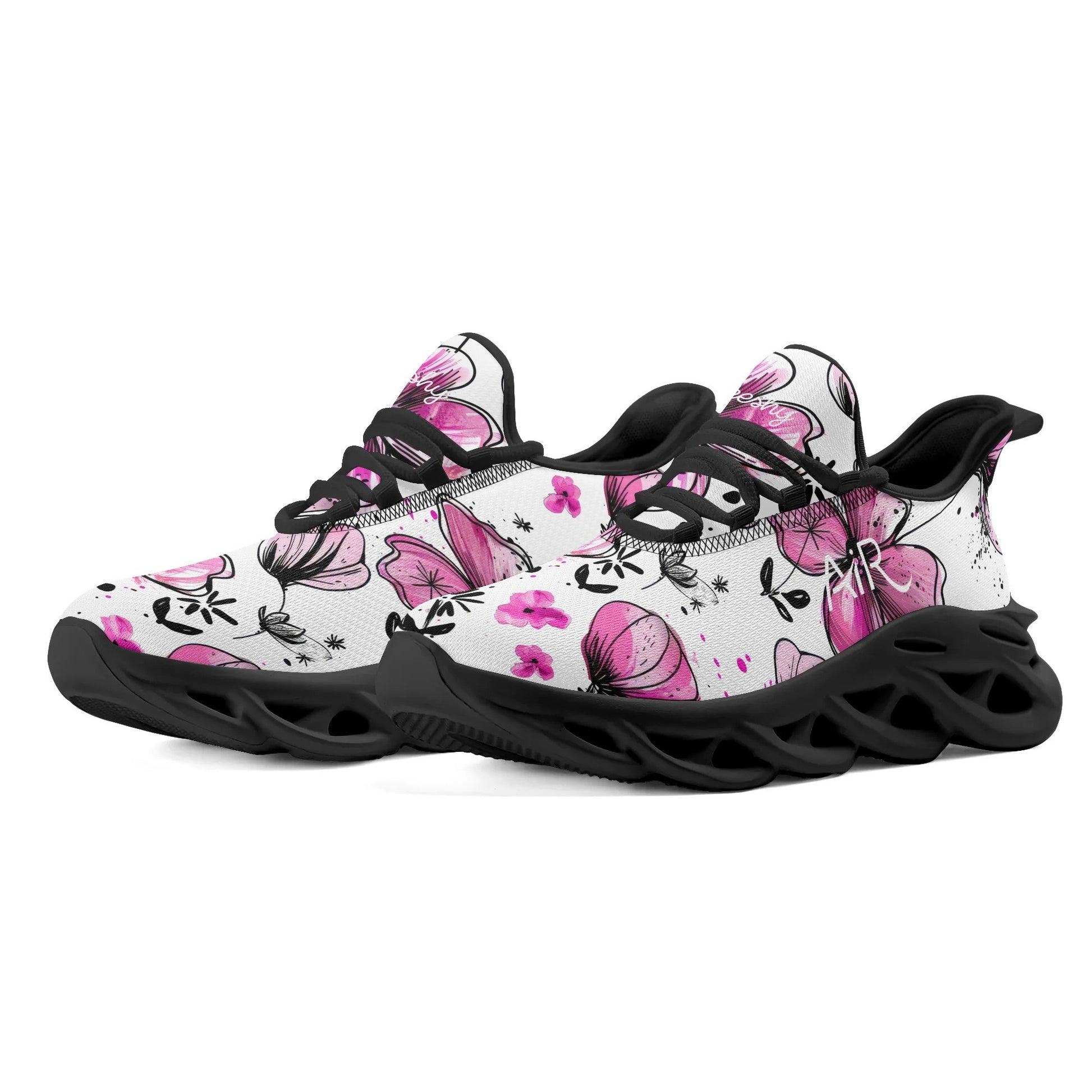 meeshy AIR Athletic Sneaker - Graffiti Flowers v2 - Herren Sneaker JLR Design