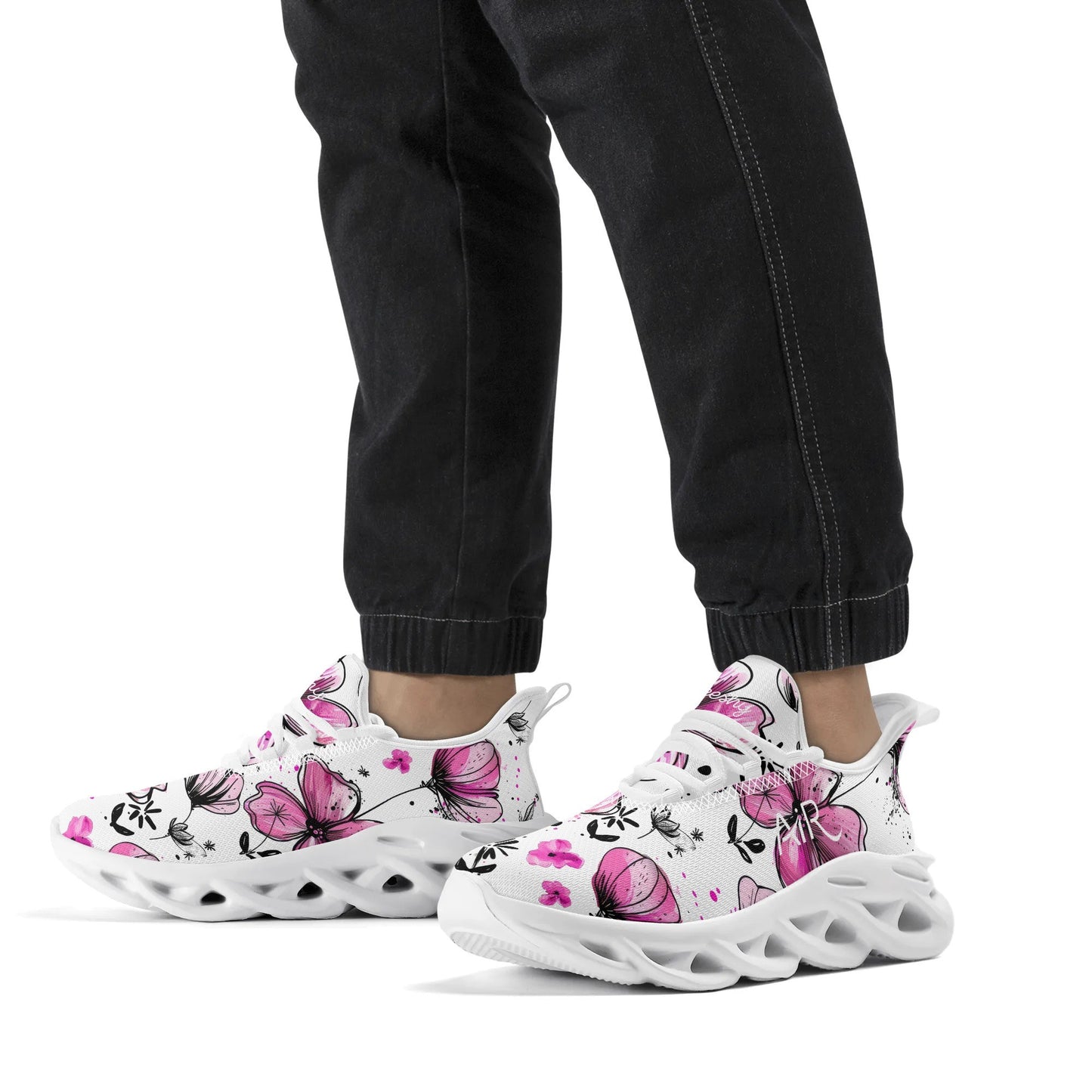 meeshy AIR Athletic Sneaker - Graffiti Flowers v2 - Herren Sneaker JLR Design