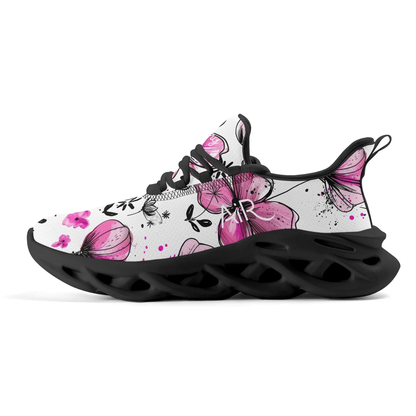 meeshy AIR Athletic Sneaker - Graffiti Flowers v2 - Herren Sneaker JLR Design