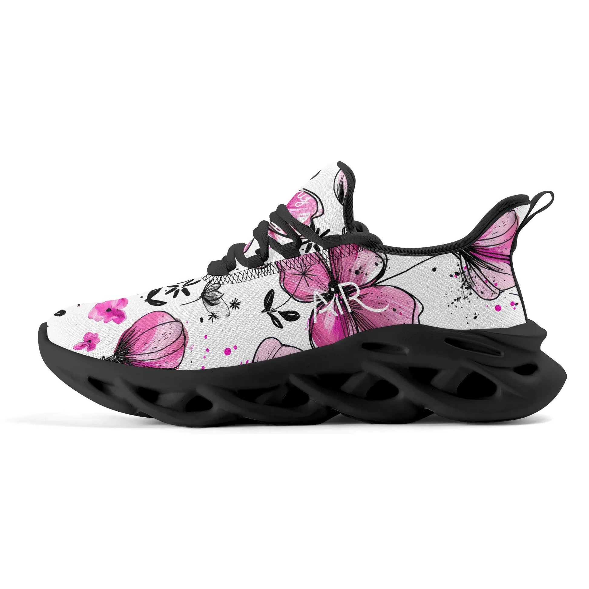 meeshy AIR Athletic Sneaker - Graffiti Flowers v2 - Herren Sneaker JLR Design