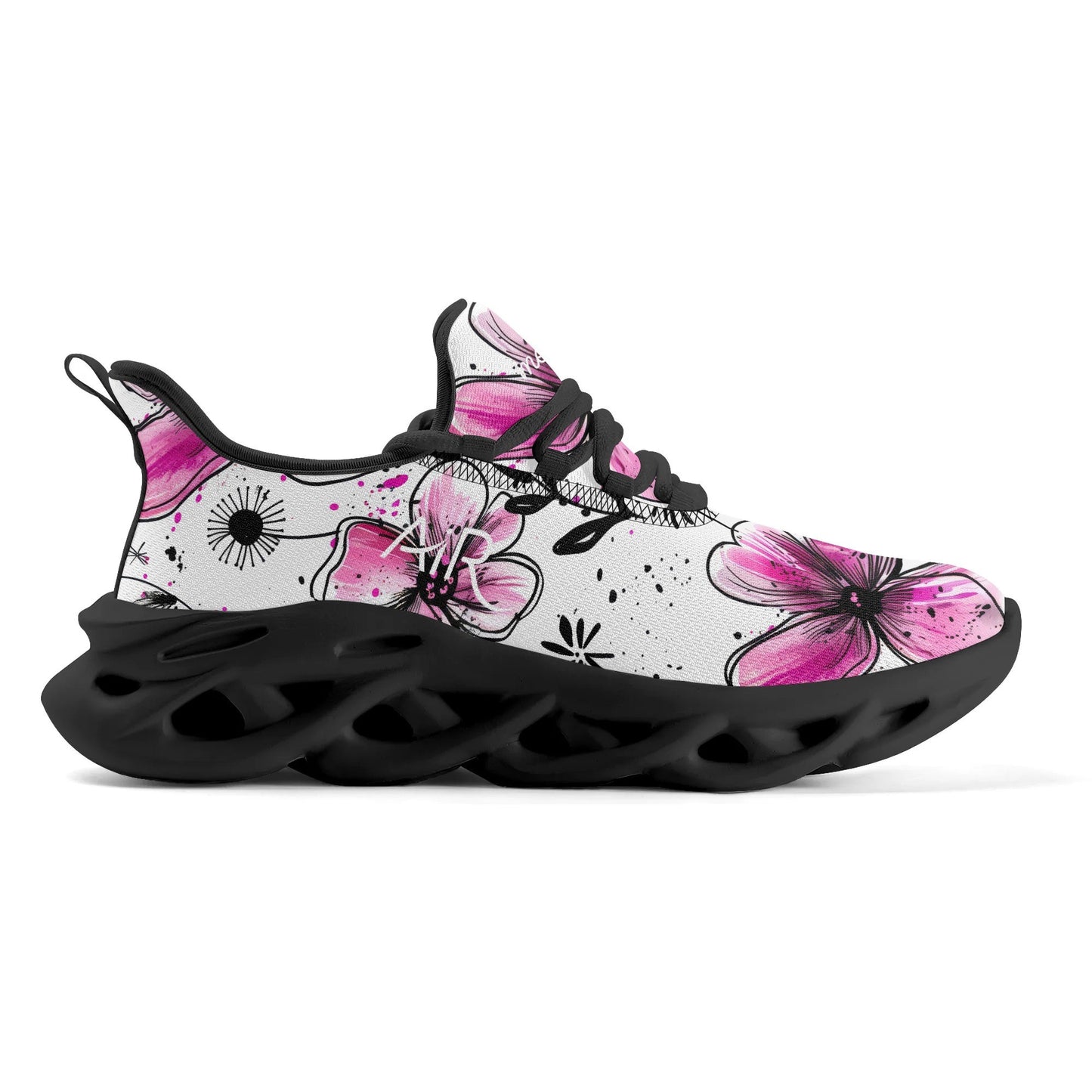 meeshy AIR Athletic Sneaker - Graffiti Flowers v2 - Herren Sneaker JLR Design