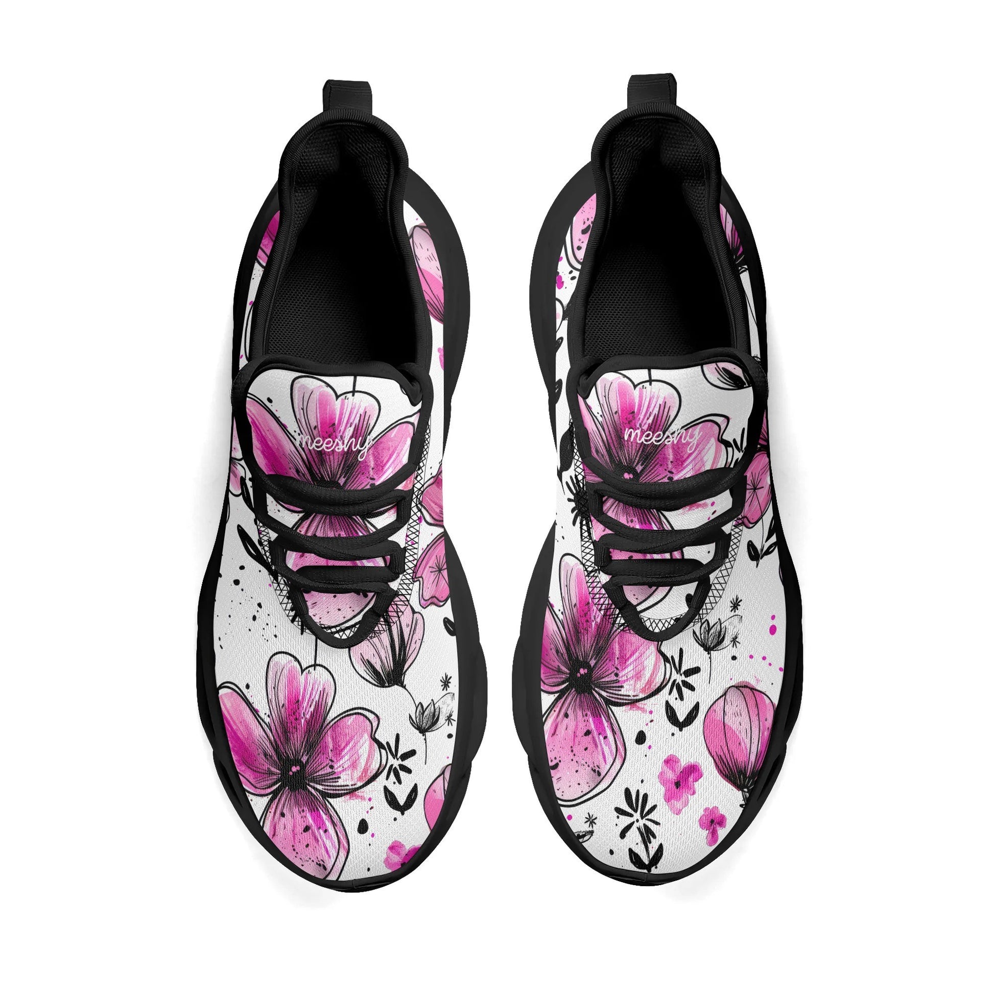 meeshy AIR Athletic Sneaker - Graffiti Flowers v2 - Herren Sneaker JLR Design
