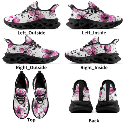 meeshy AIR Athletic Sneaker - Graffiti Flowers v2 - Herren Sneaker JLR Design