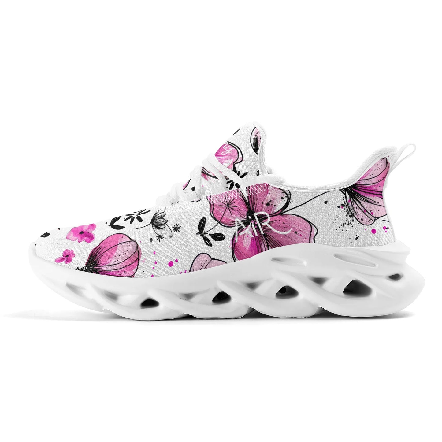 meeshy AIR Athletic Sneaker - Graffiti Flowers v2 - Herren Sneaker JLR Design