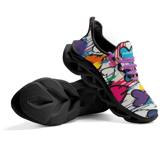 meeshy AIR Athletic Sneaker - Graffiti Hearts v1 - Damen Sneaker JLR Design