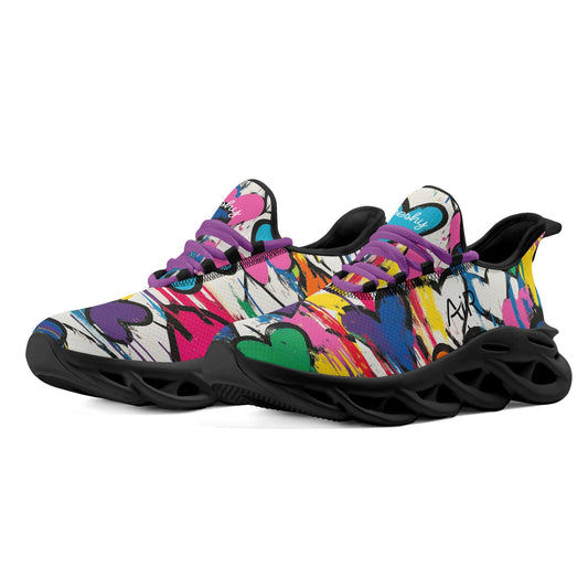 meeshy AIR Athletic Sneaker - Graffiti Hearts v1 - Herren Sneaker JLR Design