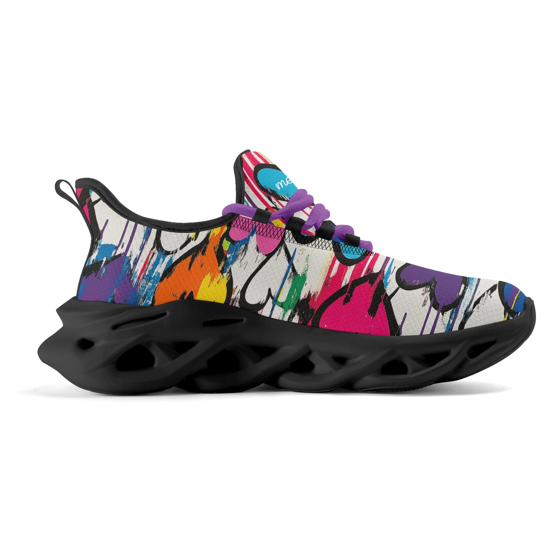 meeshy AIR Athletic Sneaker - Graffiti Hearts v1 - Herren Sneaker JLR Design