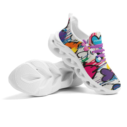 meeshy AIR Athletic Sneaker - Graffiti Hearts v1 - Herren Sneaker JLR Design