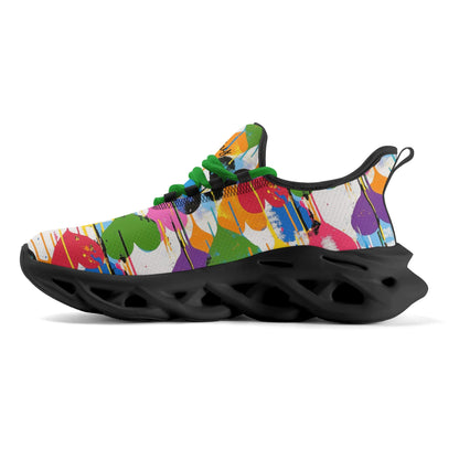 meeshy AIR Athletic Sneaker - Graffiti Hearts v2 - Damen Sneaker JLR Design