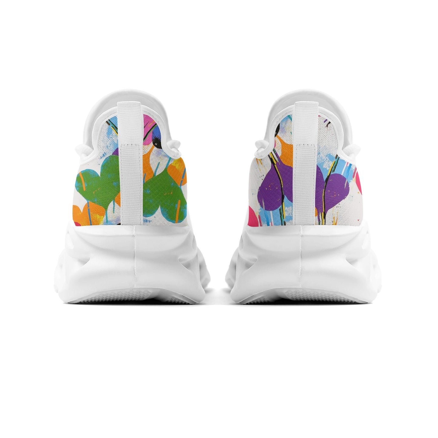 meeshy AIR Athletic Sneaker - Graffiti Hearts v2 - Damen Sneaker JLR Design