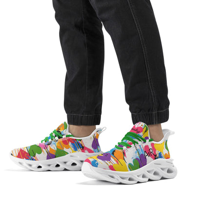 meeshy AIR Athletic Sneaker - Graffiti Hearts v2 - Herren Sneaker JLR Design