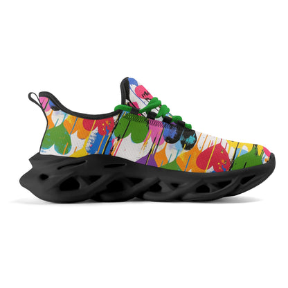 meeshy AIR Athletic Sneaker - Graffiti Hearts v2 - Herren Sneaker JLR Design