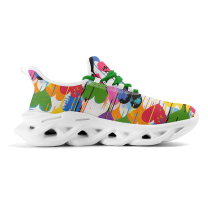 meeshy AIR Athletic Sneaker - Graffiti Hearts v2 - Herren Sneaker JLR Design