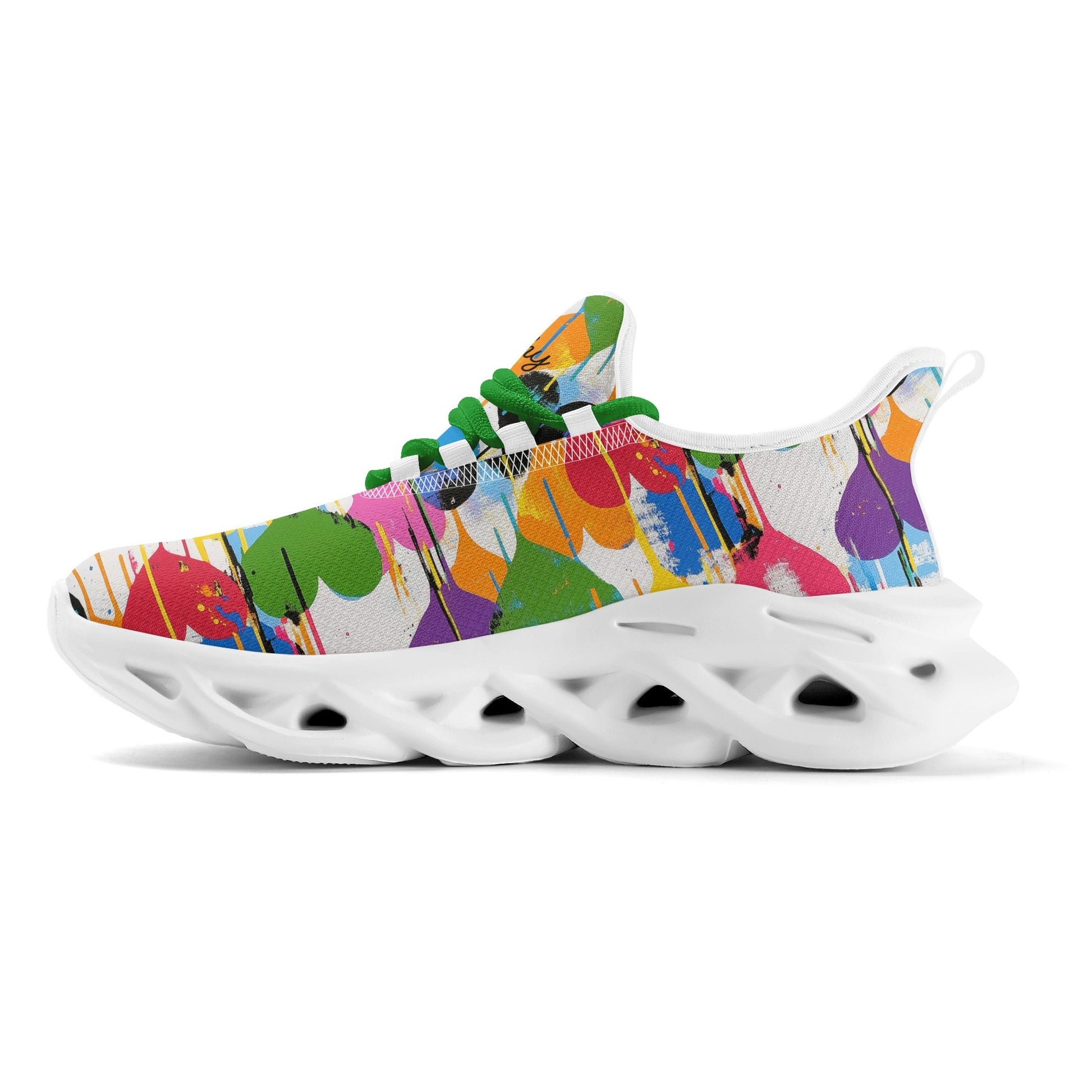 meeshy AIR Athletic Sneaker - Graffiti Hearts v2 - Herren Sneaker JLR Design