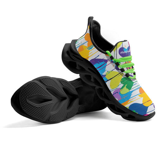 meeshy AIR Athletic Sneaker - Graffiti Hearts v3 - Damen Sneaker JLR Design