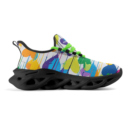 meeshy AIR Athletic Sneaker - Graffiti Hearts v3 - Damen Sneaker JLR Design