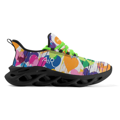 meeshy AIR Athletic Sneaker - Graffiti Hearts v3 - Damen Sneaker JLR Design