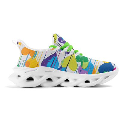 meeshy AIR Athletic Sneaker - Graffiti Hearts v3 - Damen Sneaker JLR Design