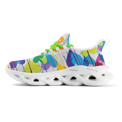 meeshy AIR Athletic Sneaker - Graffiti Hearts v3 - Damen Sneaker JLR Design