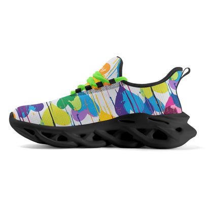 meeshy AIR Athletic Sneaker - Graffiti Hearts v3 - Herren Sneaker JLR Design