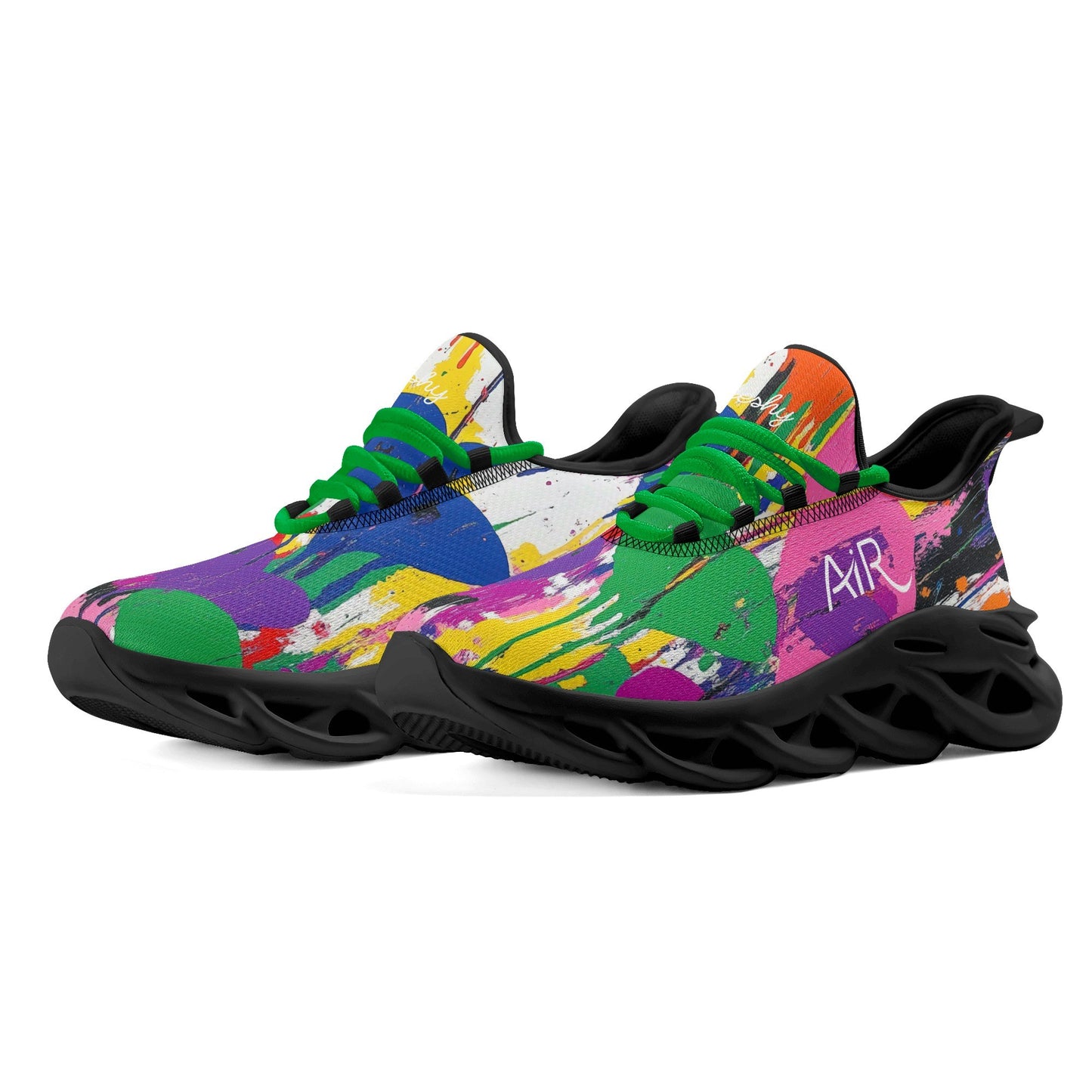 meeshy AIR Athletic Sneaker - Graffiti Hearts v4 - Damen Sneaker JLR Design
