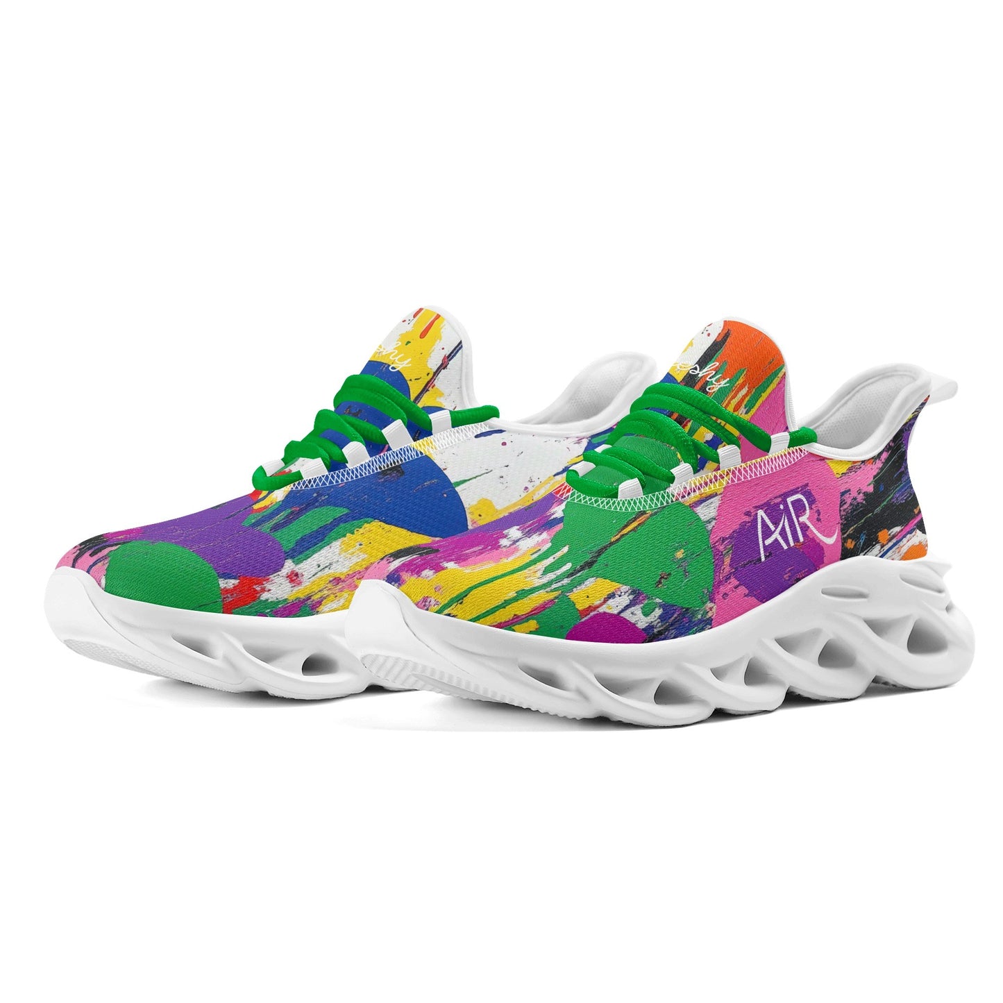 meeshy AIR Athletic Sneaker - Graffiti Hearts v4 - Damen Sneaker JLR Design