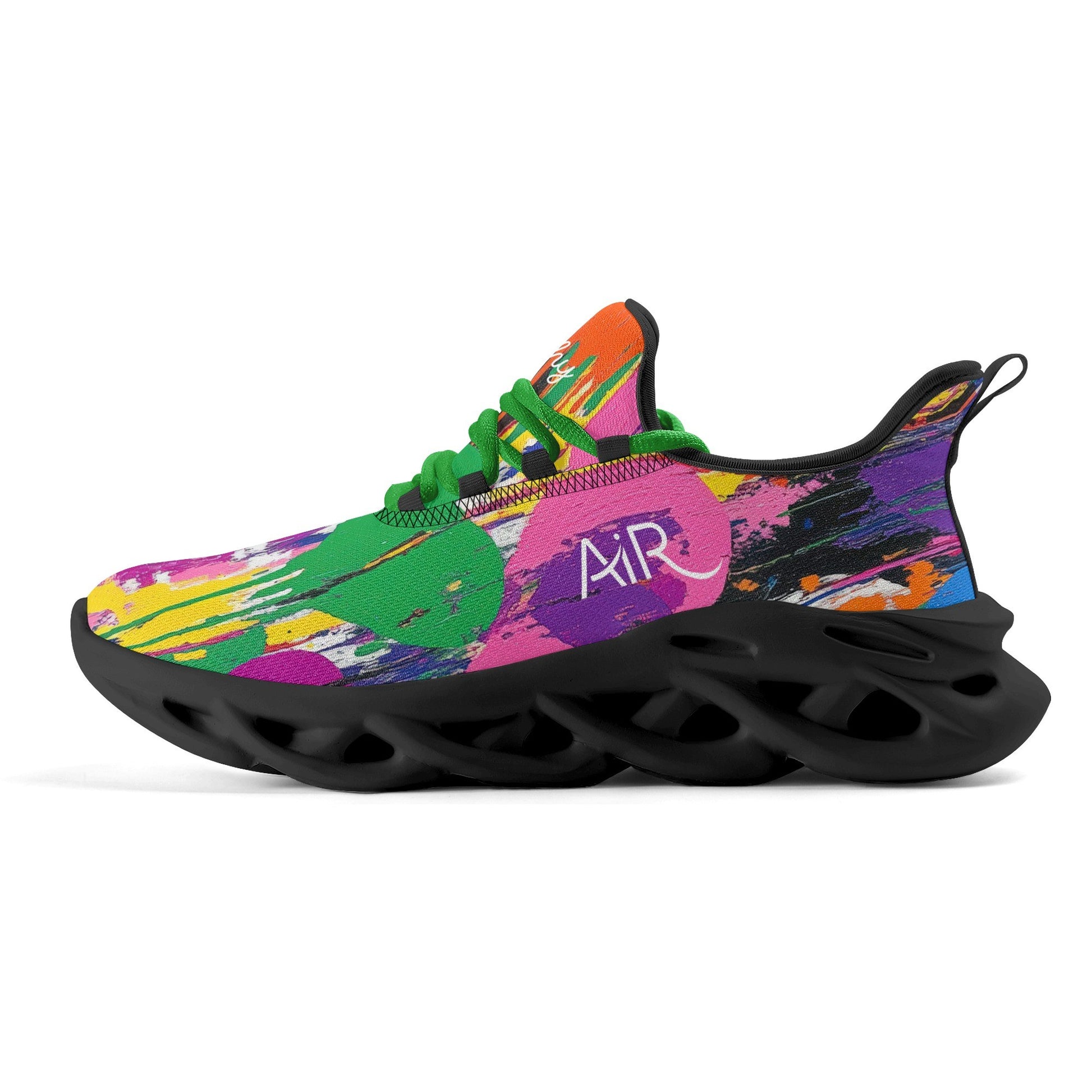 meeshy AIR Athletic Sneaker - Graffiti Hearts v4 - Herren Sneaker JLR Design