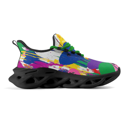 meeshy AIR Athletic Sneaker - Graffiti Hearts v4 - Herren Sneaker JLR Design
